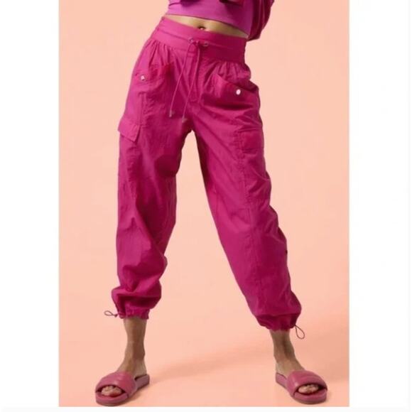 Athleta x Alicia Keys Pants - Athleta x Alicia Keys Women's High Waist Utility Pants Magenta Pink 14 Lined